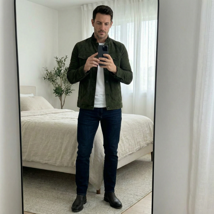 Men's Refined Suede Leather Jacket