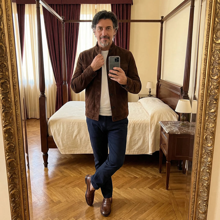 Men's Refined Suede Leather Jacket