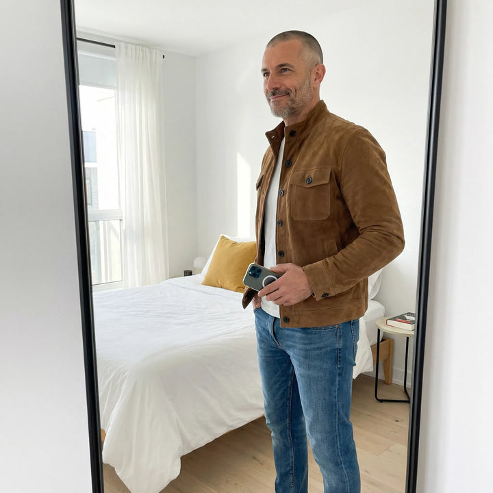 Men's Refined Suede Leather Jacket