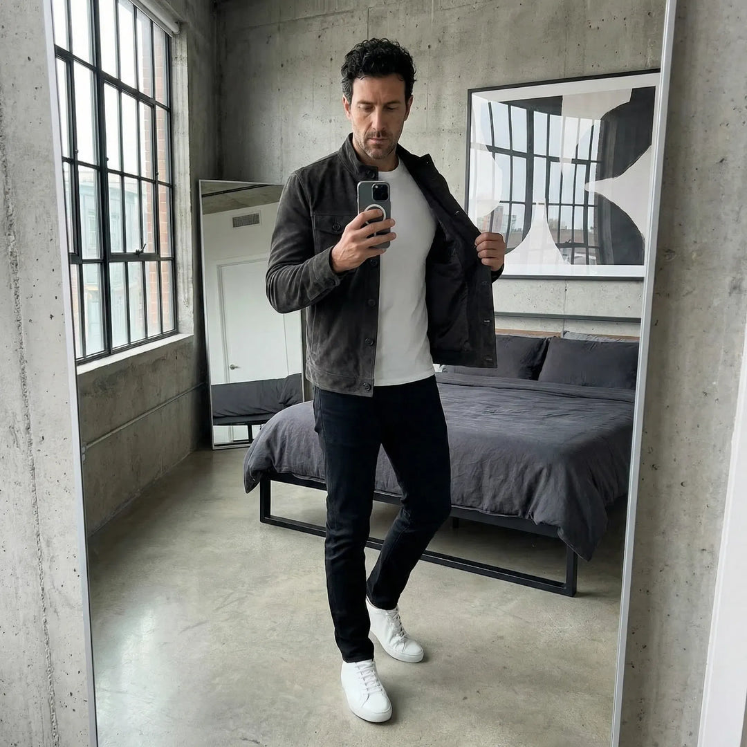 Men's Refined Suede Leather Jacket