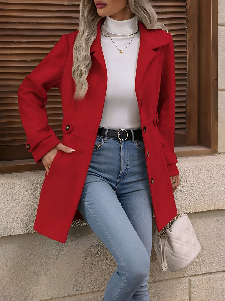 Women's Tailored Camel Double Breasted Trench Coat