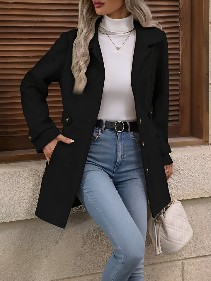 Women's Tailored Camel Double Breasted Trench Coat