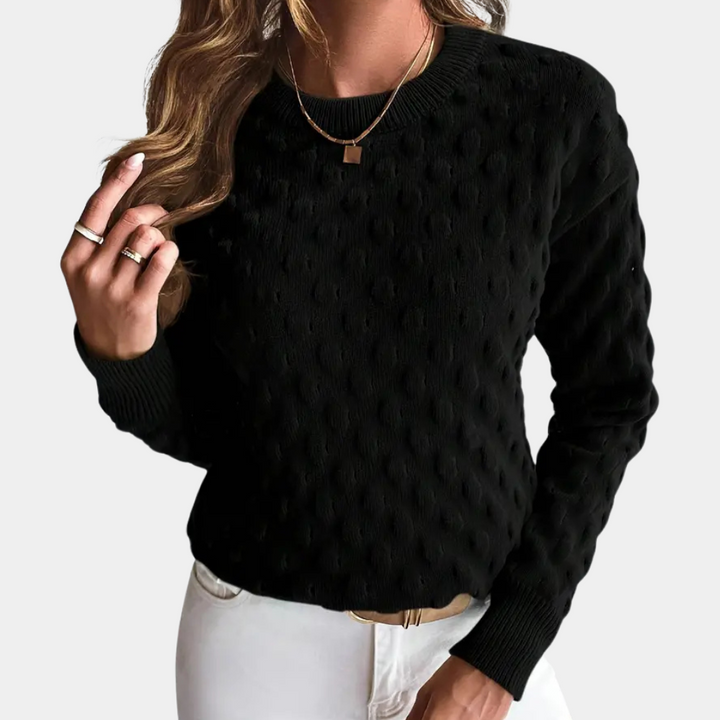 Women's Versatile Cashmere Cable Knit Crewneck Sweater