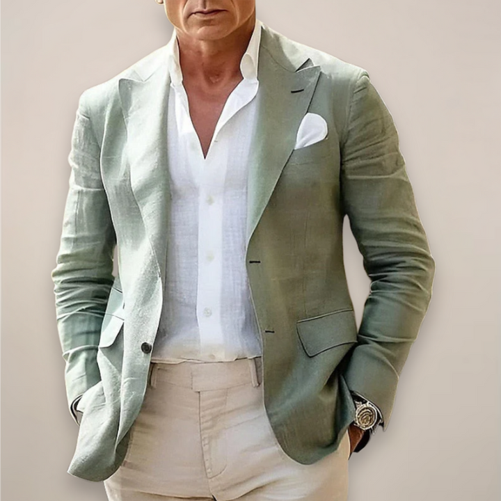 Men's Lightweight Linen Tailored Blazer