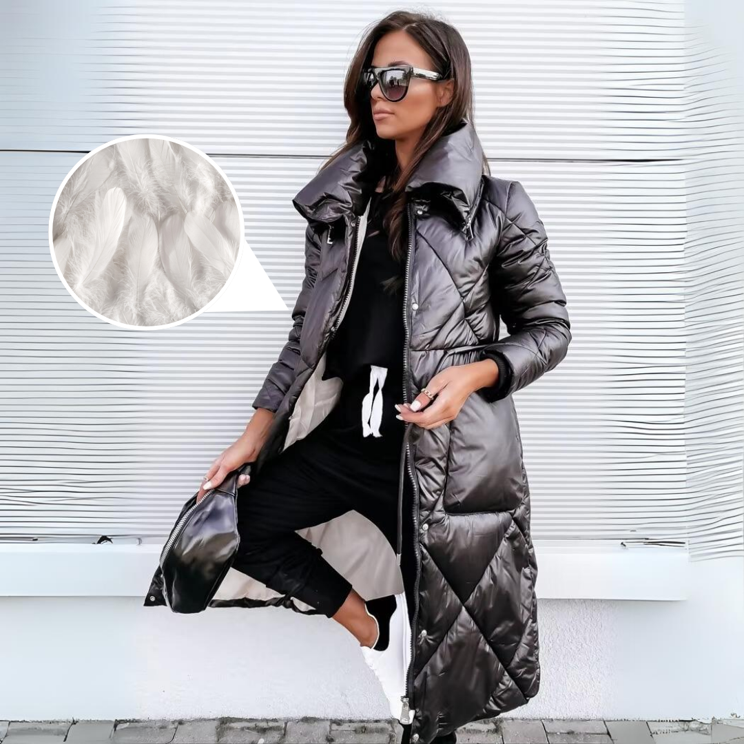 Women's Classic Diamond Quilted Winter Puffer Jacket