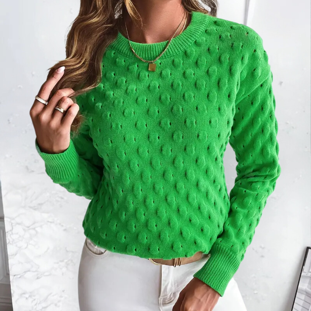 Women's Versatile Cashmere Cable Knit Crewneck Sweater