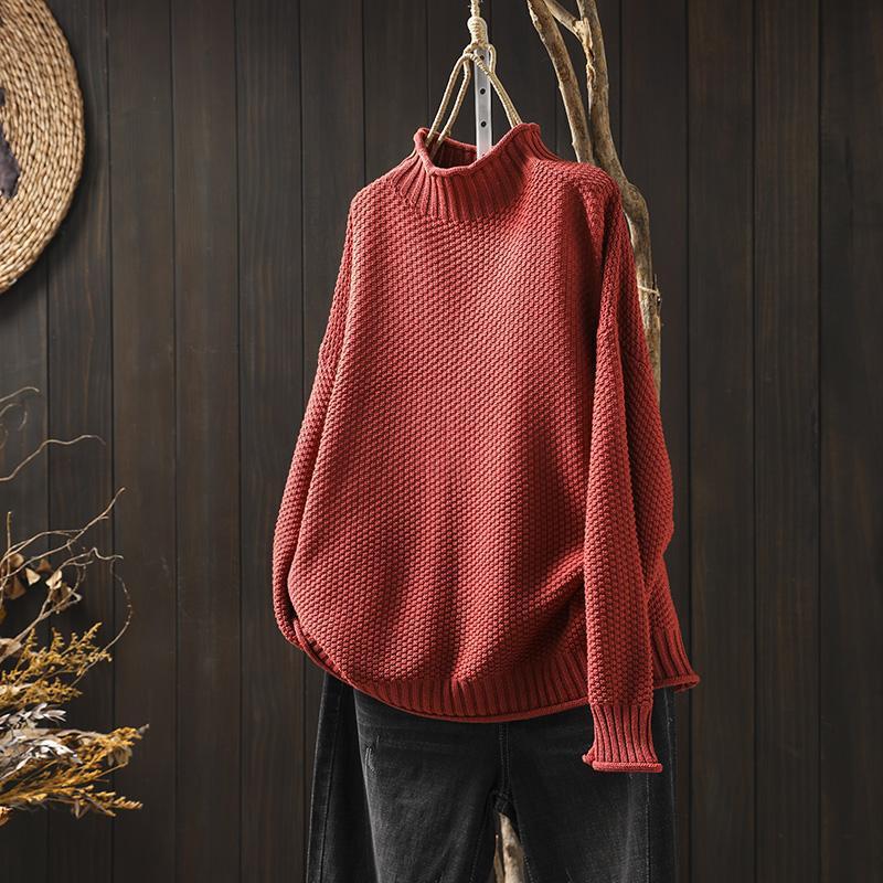 Women's Trendy Chunky Knit Mock Neck Sweater
