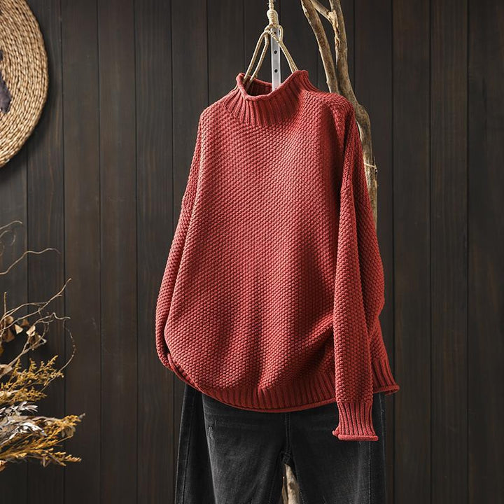 Women's Trendy Chunky Knit Mock Neck Sweater
