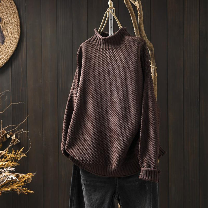 Women's Trendy Chunky Knit Mock Neck Sweater