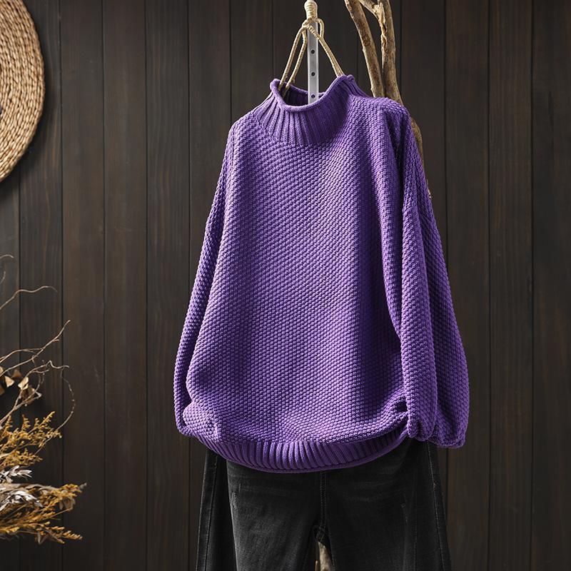Women's Trendy Chunky Knit Mock Neck Sweater