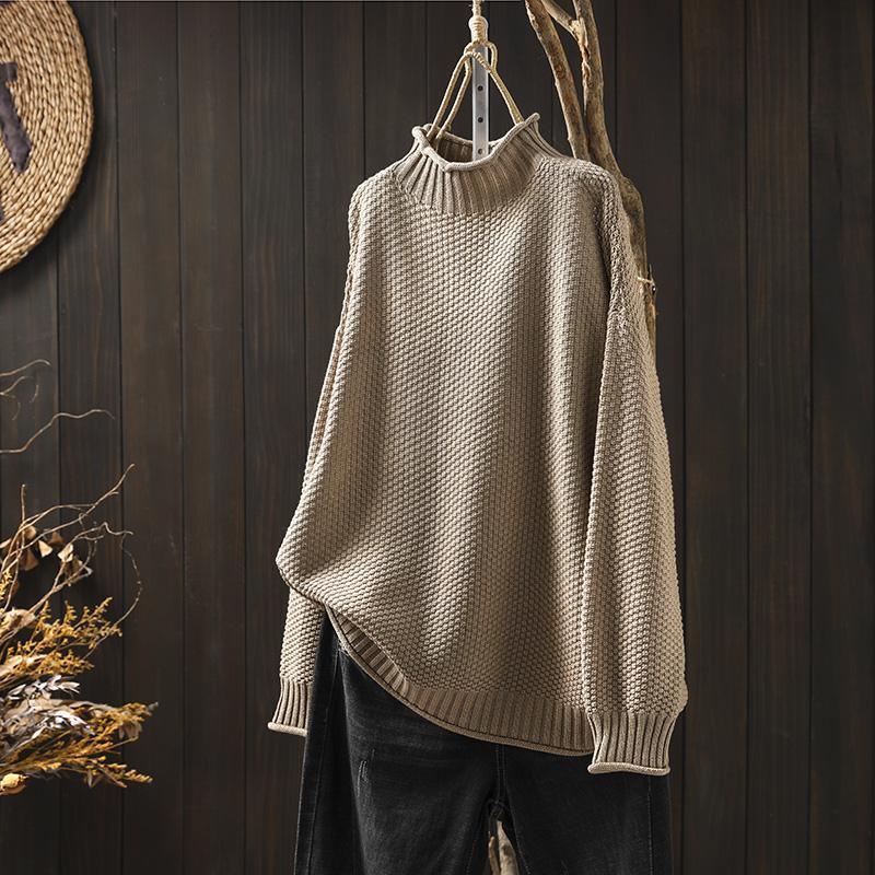 Women's Trendy Chunky Knit Mock Neck Sweater