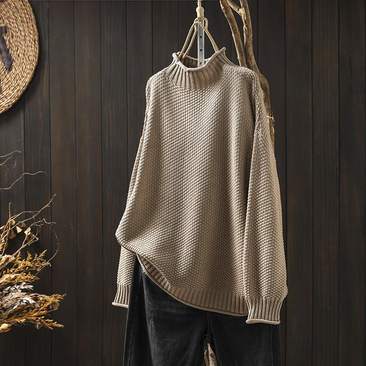 Women's Trendy Chunky Knit Mock Neck Sweater
