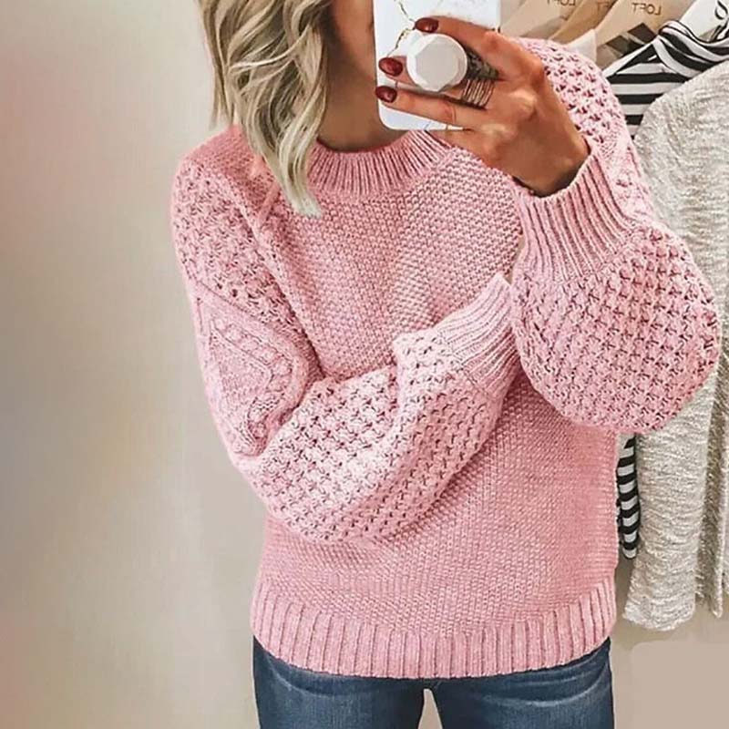 Women's Stylish Crewneck Knit Sweater
