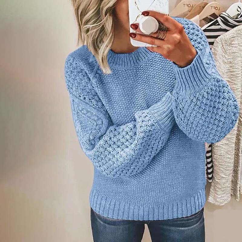 Women's Stylish Crewneck Knit Sweater