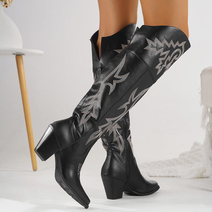 Women's Breathable Over the Knee Cowboy Boots