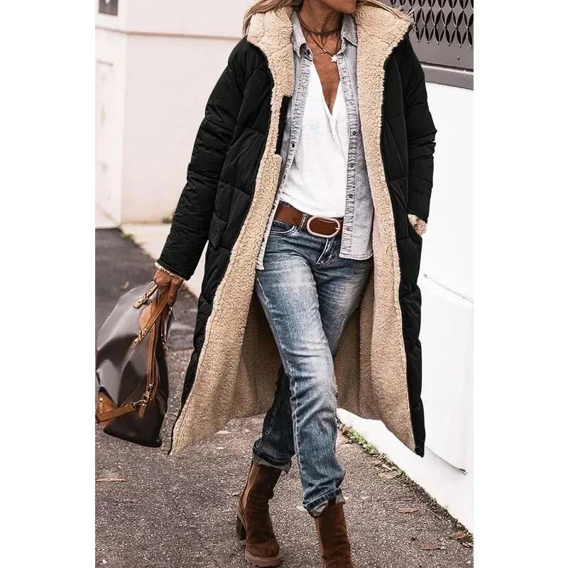 Women's Cozy Quilted Puffer Long Winter Coat