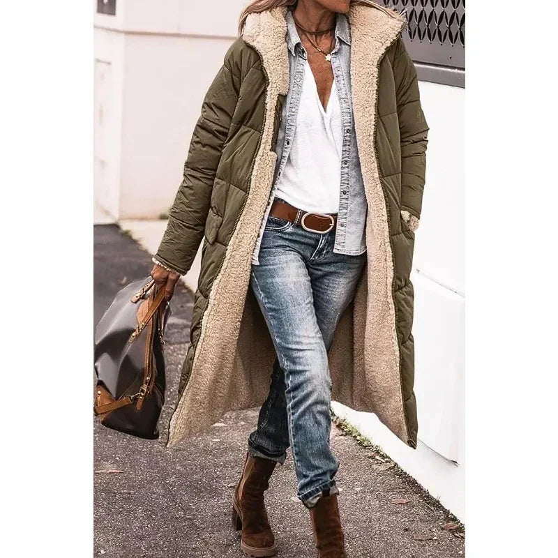 Women's Cozy Quilted Puffer Long Winter Coat