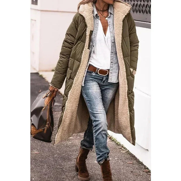 Women's Cozy Quilted Puffer Long Winter Coat
