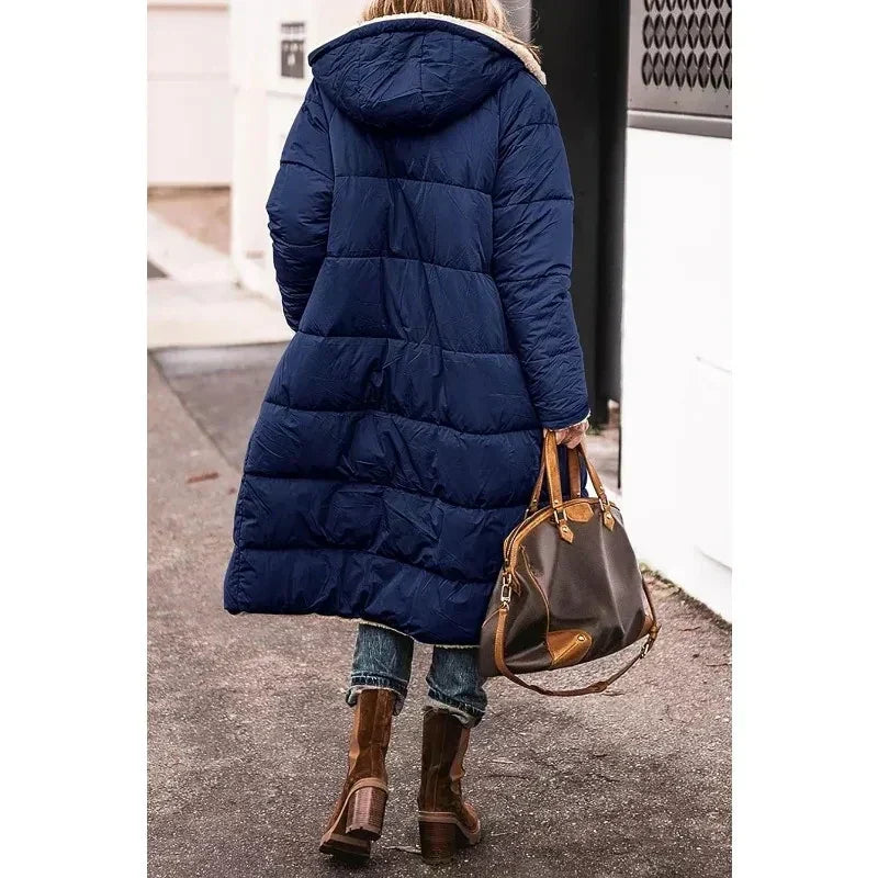 Women's Cozy Quilted Puffer Long Winter Coat