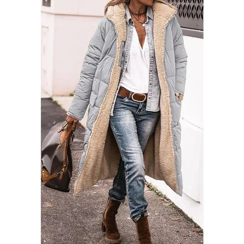 Women's Cozy Quilted Puffer Long Winter Coat