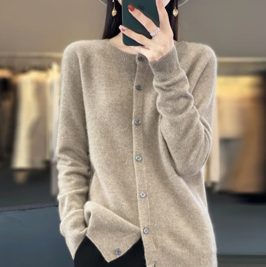 Women's Cosy Long Wool Cardigan