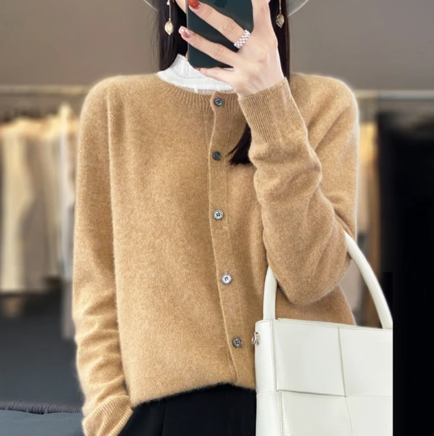 Women's Cosy Long Wool Cardigan