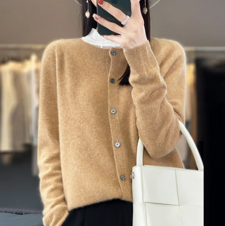 Women's Cosy Long Wool Cardigan