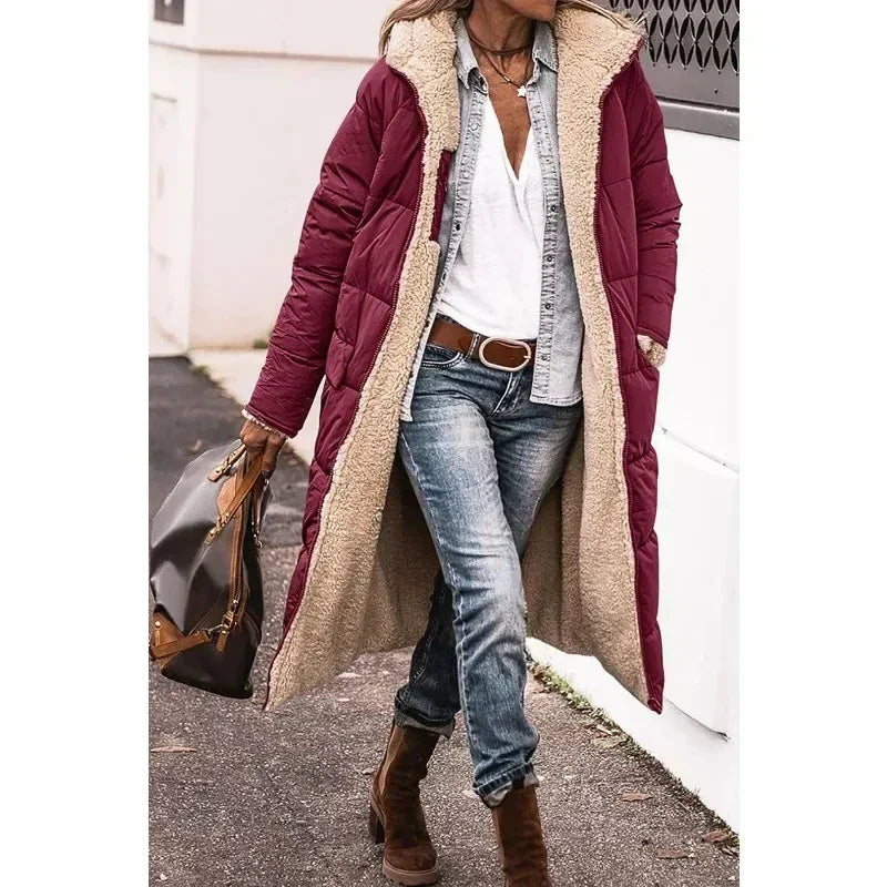 Women's Cozy Quilted Puffer Long Winter Coat