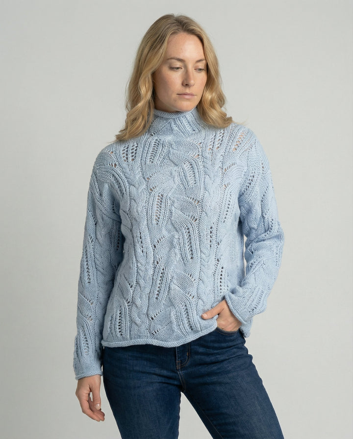 Women's Refined Chunky Cable Knit Turtleneck Sweater