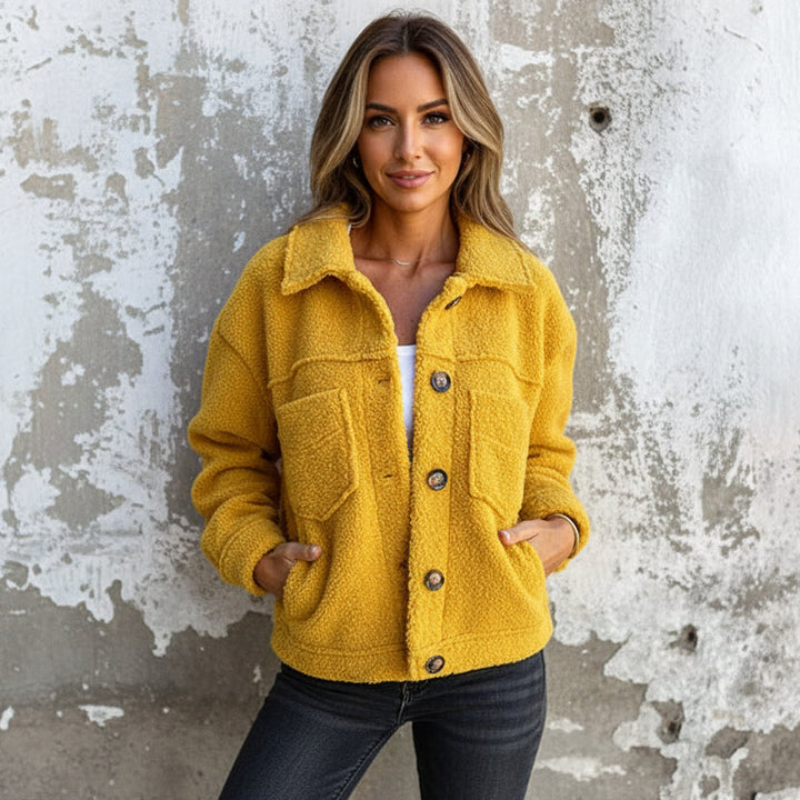 Women's Cosy Teddy Fleece Fall Shacket