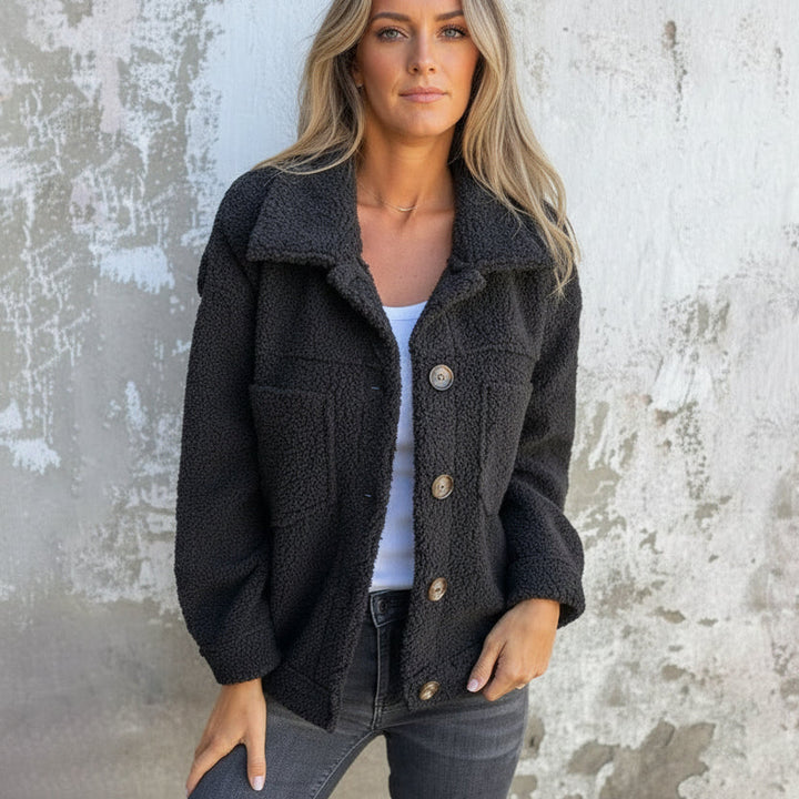 Women's Cosy Teddy Fleece Fall Shacket