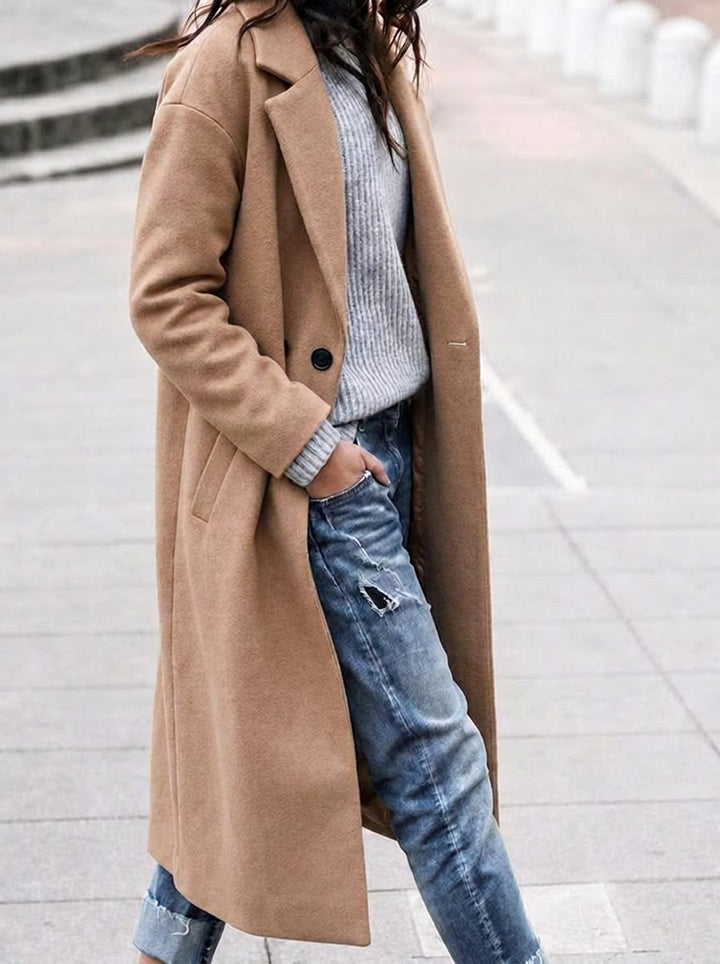 Women's Timeless Camel Long Wool Coat