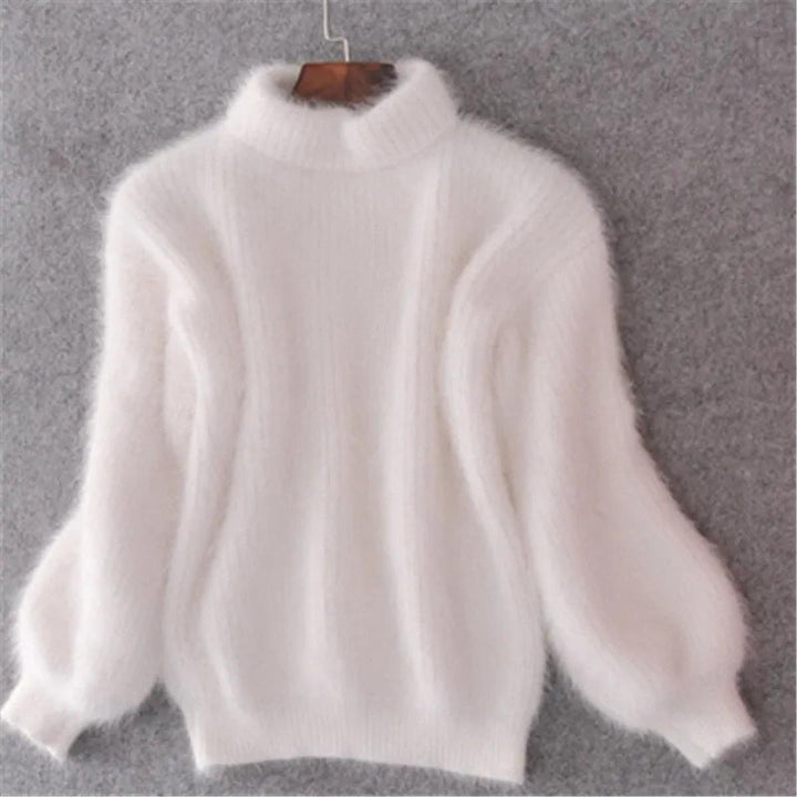 Women's Cosy Mock Neck Chunky Knit Sweater
