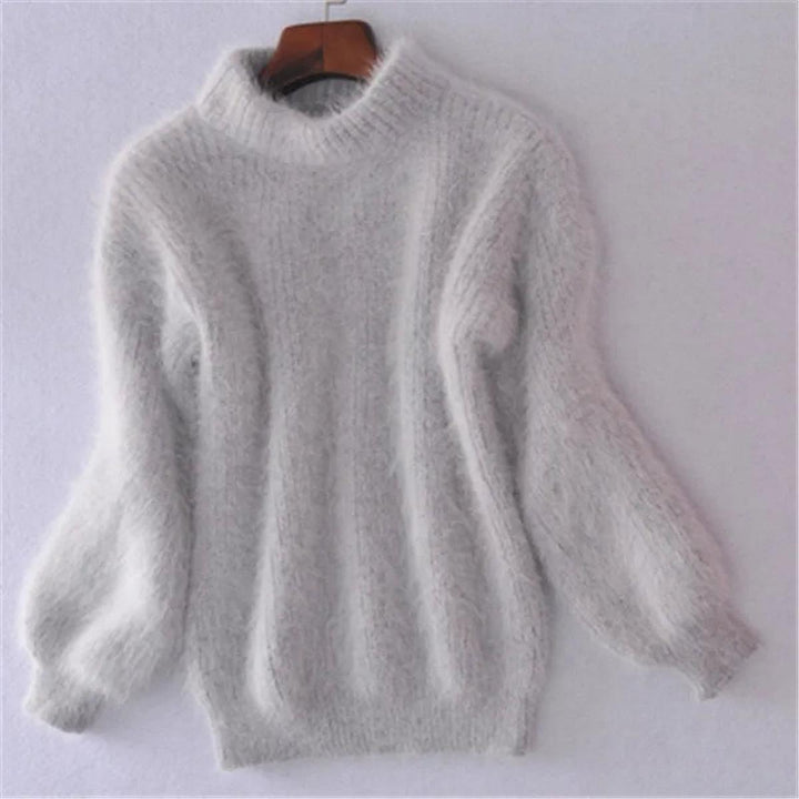 Women's Cosy Mock Neck Chunky Knit Sweater