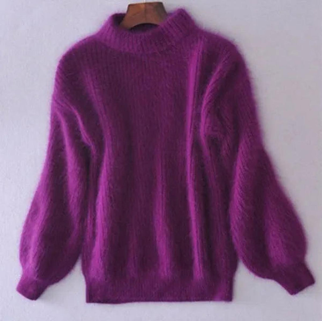 Women's Cosy Mock Neck Chunky Knit Sweater