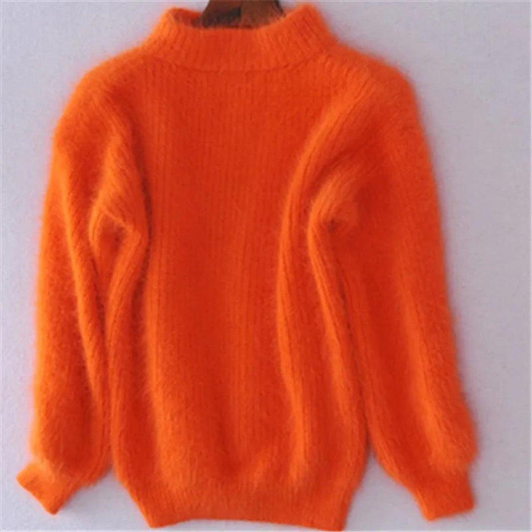 Women's Cosy Mock Neck Chunky Knit Sweater