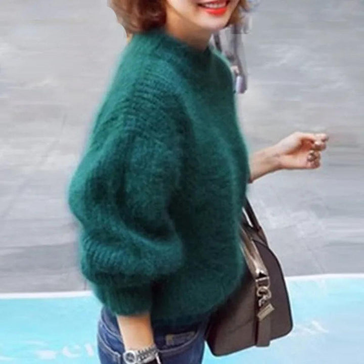 Women's Cosy Mock Neck Chunky Knit Sweater