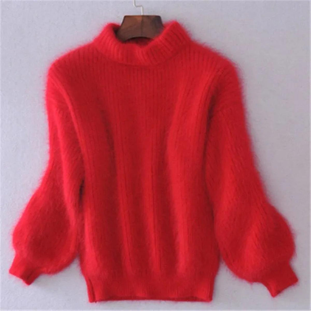 Women's Cosy Mock Neck Chunky Knit Sweater