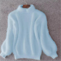 Women's Cosy Mock Neck Chunky Knit Sweater