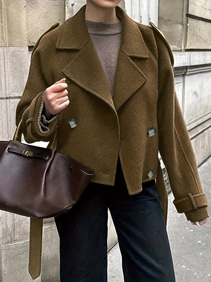 Women's Elegant Wool Pea Coat