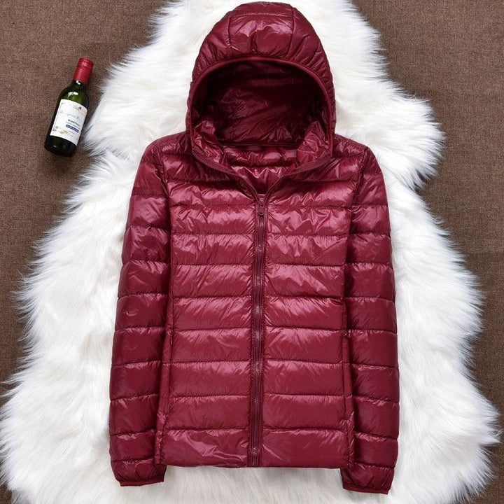 Women's Lightweight Quilted Puffer Jacket with Hood