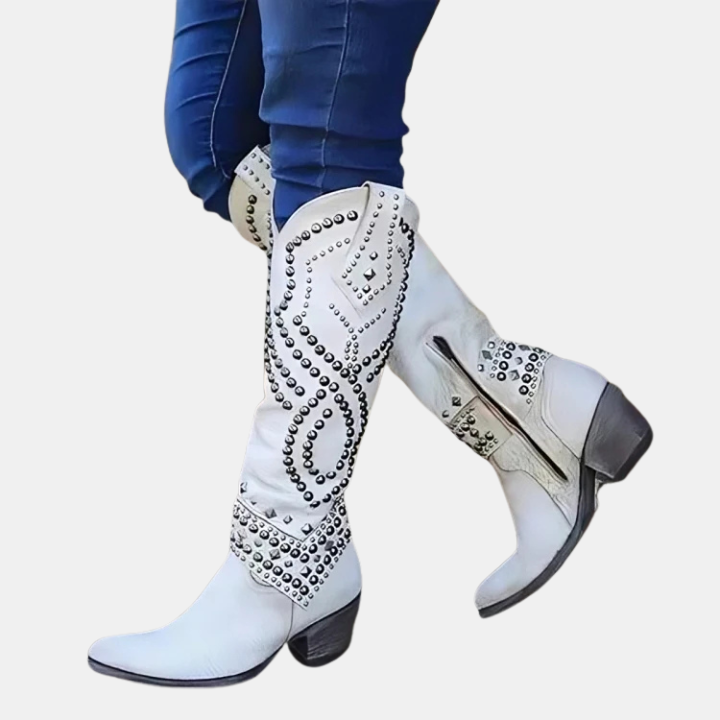 Knee-High Cowboy Pointed Toe Boots