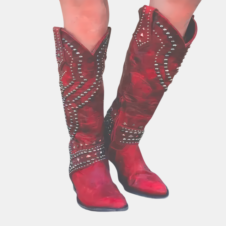 Knee-High Cowboy Pointed Toe Boots