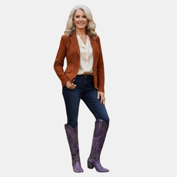 Knee-High Cowboy Pointed Toe Boots