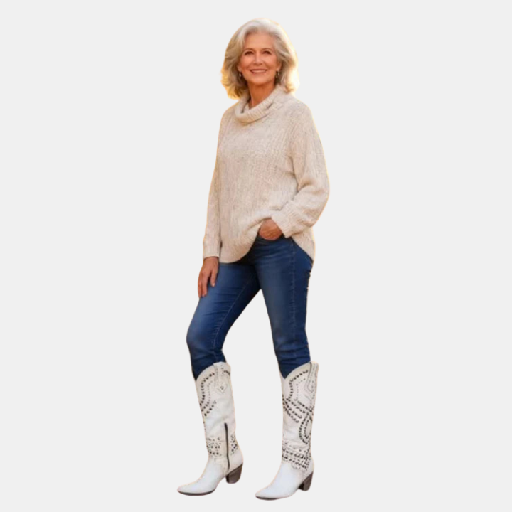 Knee-High Cowboy Pointed Toe Boots