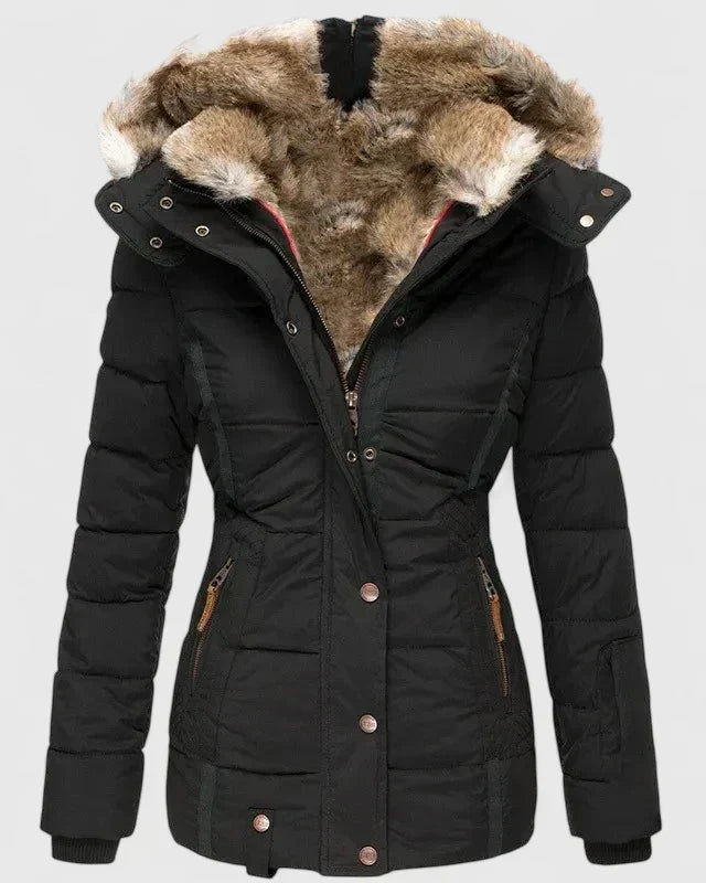 Women's Cosy Faux Fur Hood Winter Coat