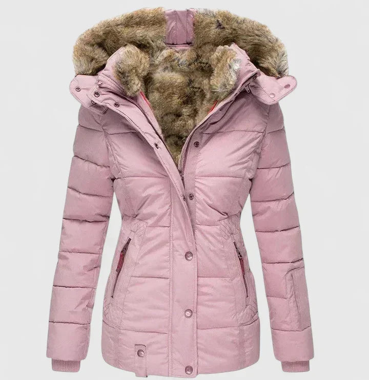 Women's Cosy Faux Fur Hood Winter Coat