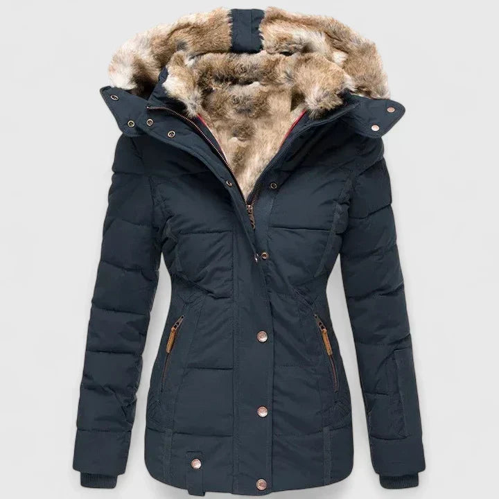 Women's Cosy Faux Fur Hood Winter Coat