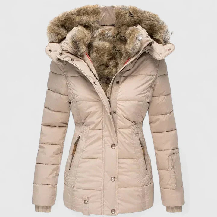Women's Cosy Faux Fur Hood Winter Coat
