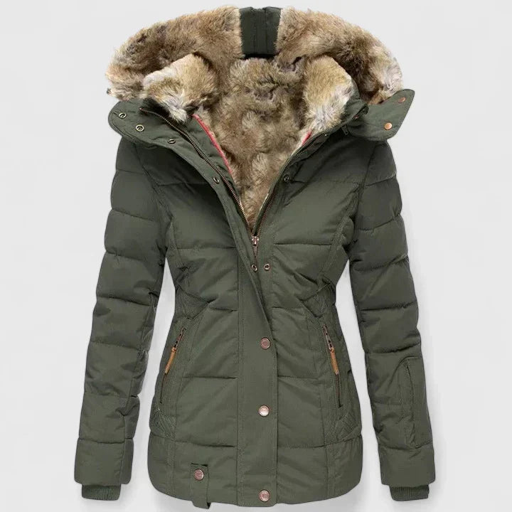 Women's Cosy Faux Fur Hood Winter Coat